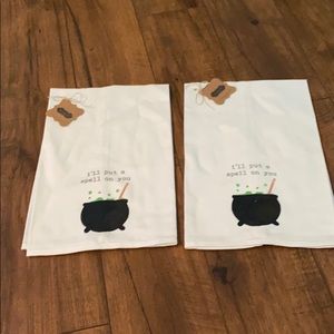 Mud pie I'll put a spell on you dishtowels